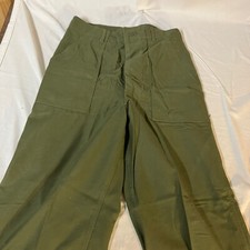 1960s Vtg VIETNAM Era Sateen OG-107 USGI 30W 33L Military Pants CLASS 1 Type 1