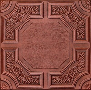 Decorative Texture Ceiling Tiles Glue Up R28 Antique Copper On