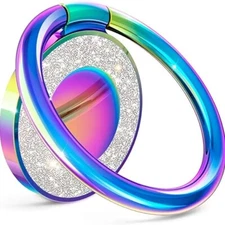 Universal 360° Ultra-thin Finger Ring Colorful Round Cell Phone Holder Stand New