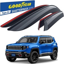 Sun Rain Visors Wind Rain Guards For 2015-2023 Jeep Renegade Shatterproof