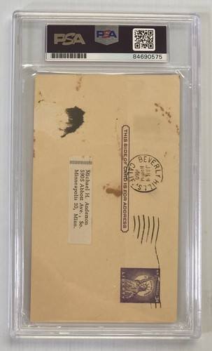 Cartolina governativa firmata Gary Cooper 3 x 5,25 - DNA PSA - S&H GRATIS! - Foto 4 di 4