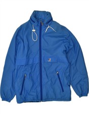 K-way Womens Hooded Windbreaker Jacket Uk 16 Large Blue Polyamide Be02