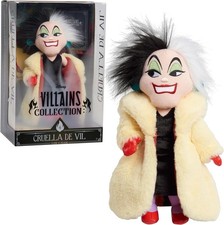 Disney Villains Collection Cruella De Vil Plush 101 Dalmatians New with Tag