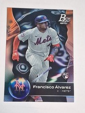 Francisco Alvarez Ice Foil Rookie RC 2023 Bowman Platinum Card #36 New York Mets