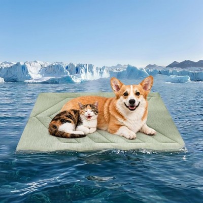 Cooling Mat for Dogs, Q-MAX 0.4 Dog Cooler Blanket for Crate, Summer Dogs Bed...