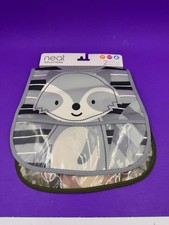 Neat Solutions 2-Pack Water Resistant Baby Bibs w/ Racoon Bear 3M