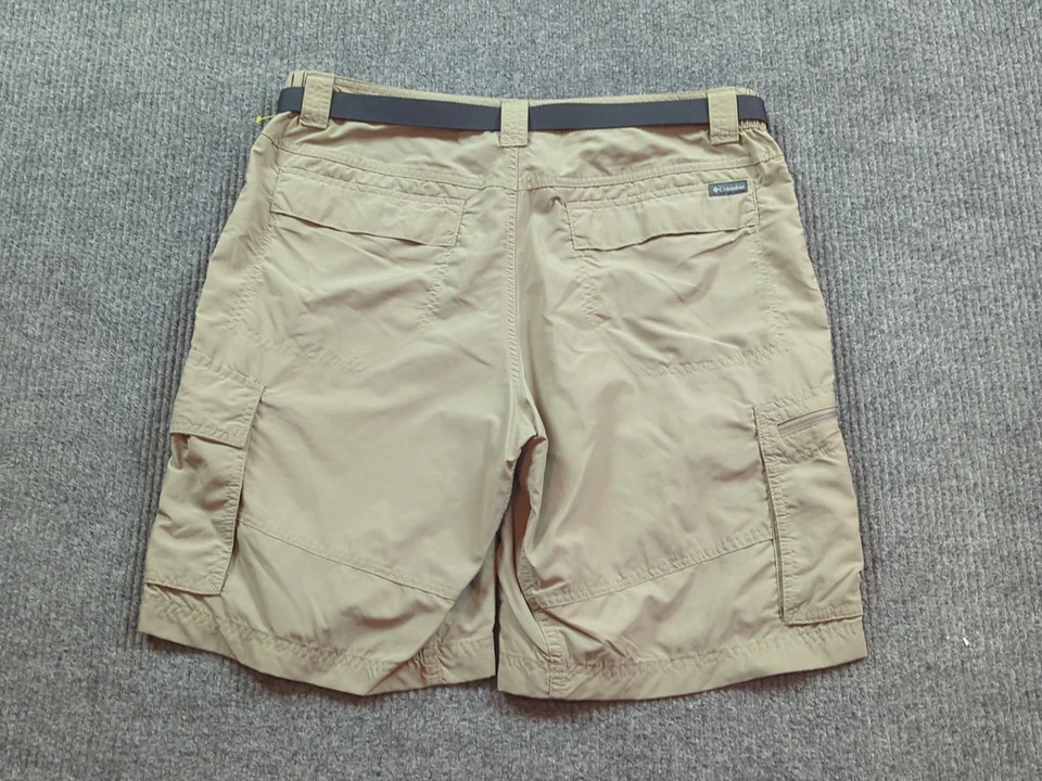 Shorts Columbia Masculino 36 Bege Caminhada Chino Pesca Leve Nylon Cinto Carga - Imagem 4 de 4