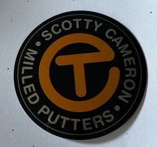 New SCOTTY CAMERON GALLERY CIRCLE T Sticker Orange Black 3" Golf