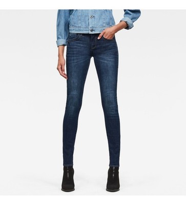 G-Star Damen Jeans Lynn Mid Skinny Wmn NEW ultra dk aged Dunkelblau W24 L30