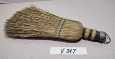 Vintage Straw Whisk Broom Wire Wrapped 11 Hanging Loop v347