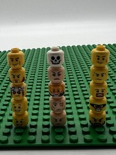 Lego Head Lot of 15 Mixed Themes Lego Minifigure Parts Lego Heads Used LOT 4
