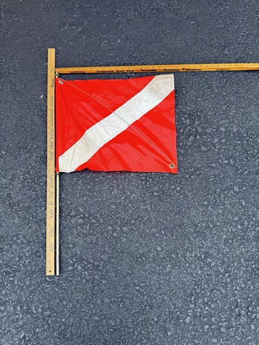 Vintage Scuba Dive Flag 15” x 19”