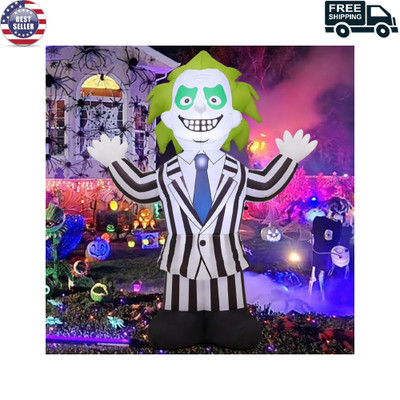 6 FT Halloween Inflatables Suit Weirdo Outdoor Decor Blow up Yard Built-in LEDs