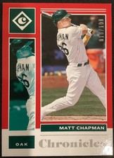 2021 Panini Chronicles Legacy Red Matt Chapman-Oakland Athletics 18/100