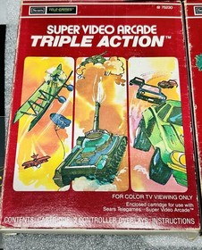 SEARS 3 GAME LOT FOR INTELLIVISION; UTOPIA/NIGHT STALKER/TRIPLE ACTION CIB