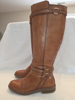 Pikolinos Women's Aldaya Tall Brown Leather Zip Up Boots Size EU 40 US 9.5-10