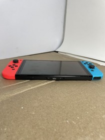 Nintendo Switch OLED HEG-001 Console with Red & Blue Joycons. Tested!