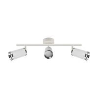 Deckenspot Deckenleuchte 3-Flammig B: 46 Cm Metall Weiß Chrom Schwenkbar GU10
