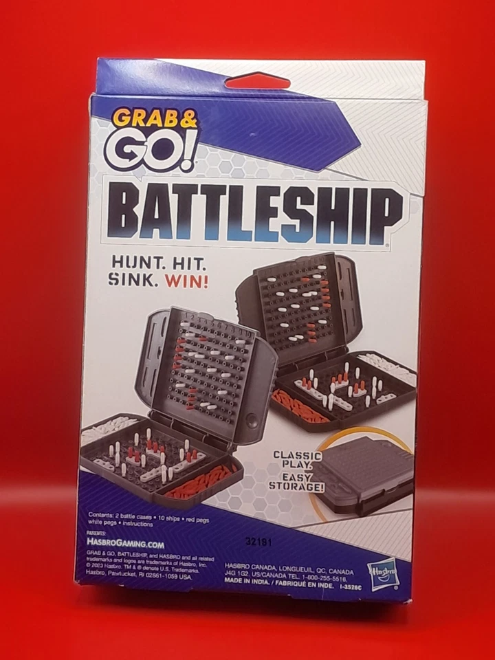 Battleship Grab and Go Game for Ages 7 and Up, Portable for 2 Players, - Image 2 of 3