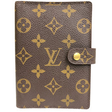 Auth Louis Vuitton Agenda PM Notebook Cover Monogram Day Planner Cover R20005