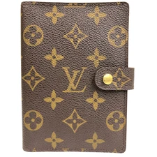 Auth Louis Vuitton Agenda PM Notebook Cover Monogram Day Planner Cover R20005