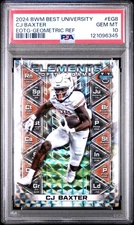 CJ Baxter 2024 Bowman Best University Elements Of The Game Geometric SP PSA 10
