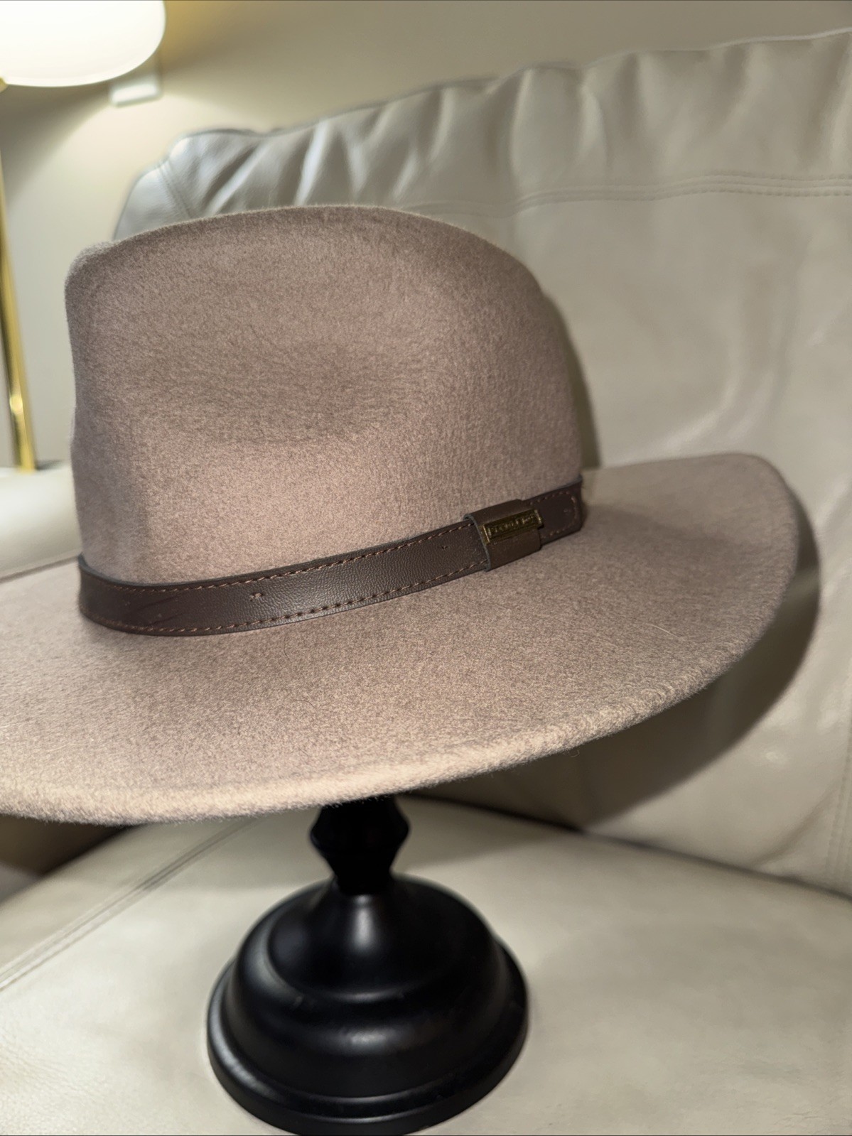 Pendleton Outback 100% Wool Fedora Hat Mens M Lea… - image 2