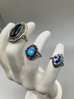 Vintage Native American Southwest Sterling Silver Jewelry Lot Turquoise Zuni — photo 3
