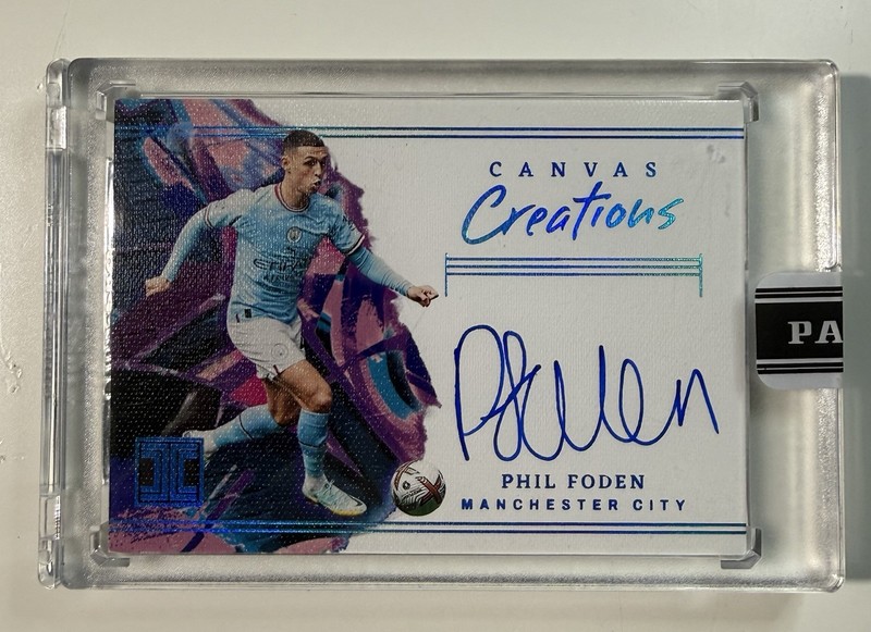 2022 Impeccable Phil Foden Canvas Creations On Card Auto Black Box 1/1 Sealed