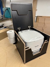 BogBoxx For Porta Potti 145 & 345 Toilet Box- Storage Seat Buddy Box - Birch Hex