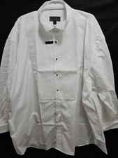 Jos. A. Bank Reserve Tuxedo Shirt Men's French Cuff Pique Bib White 20-35