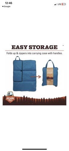 Arcadia Trail™ Water Repellent Cooling Dog Blanket 40x30 Unfolded. Zips. Blue