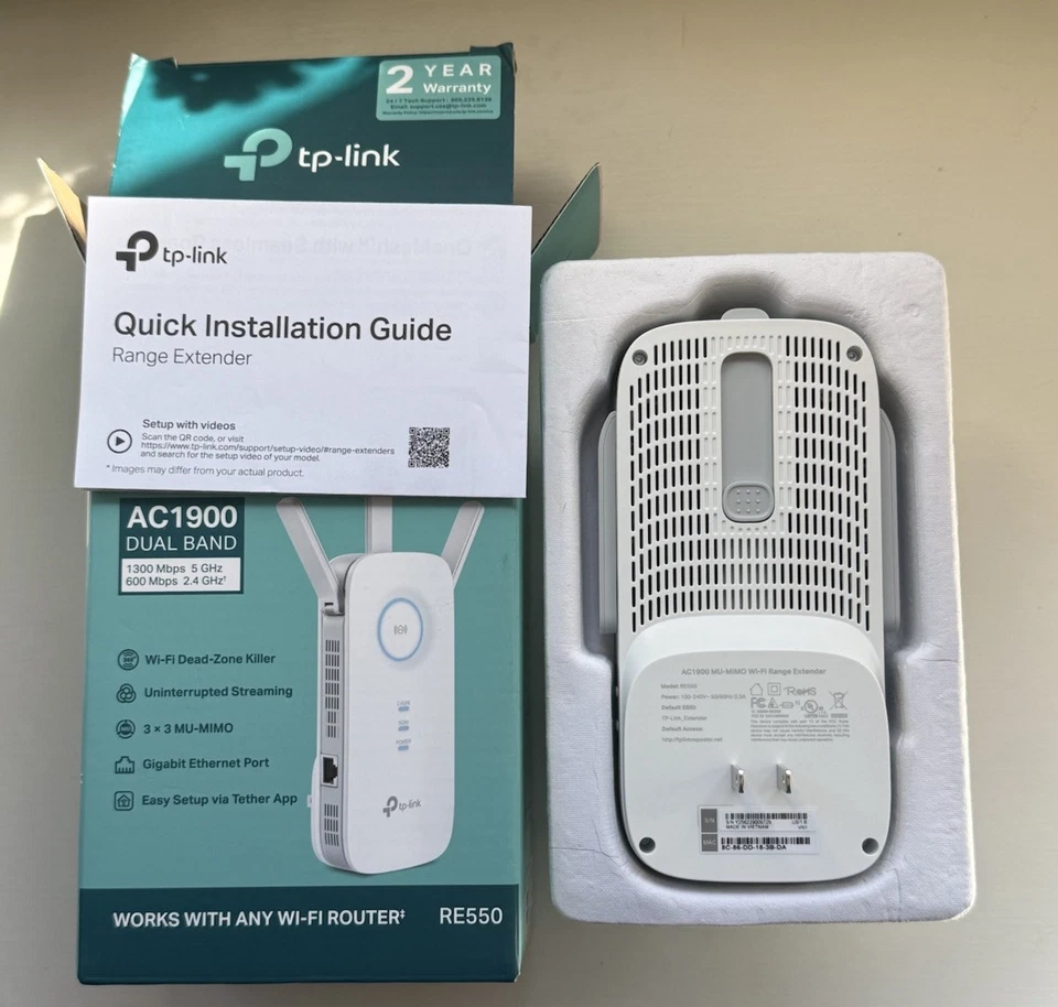 Extensor de alcance WiFi TP-Link AC1900 RE550 Foto 2 de 3