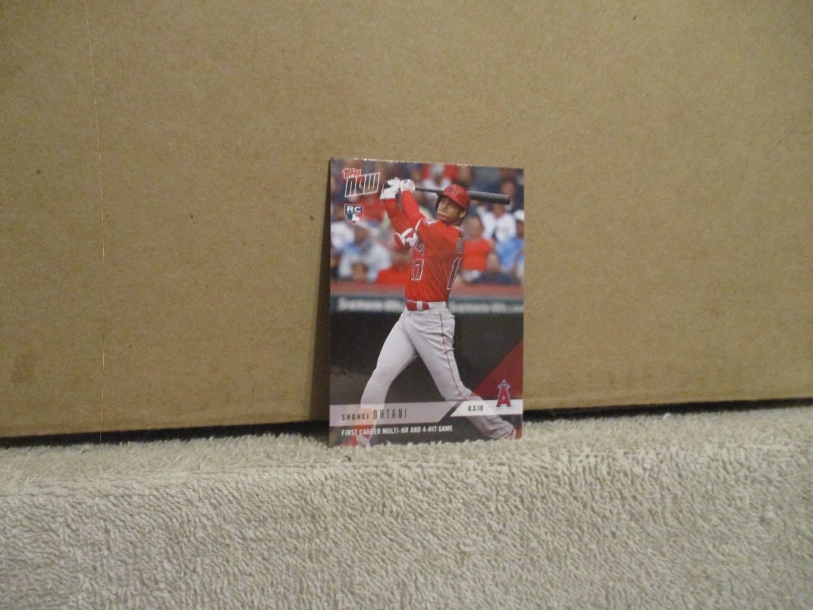 2018 TOPPS NOW SHOHEI OHTANI #553 RC ROOKIE FIRST CAREER MULTI HR AND 4 HIT GAME