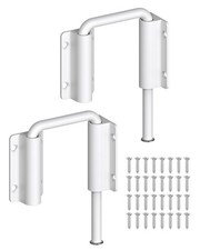 90/180 Degree U Patio Sliding Door Loop Lock Latch, White-2 PCS Aluminum Al...