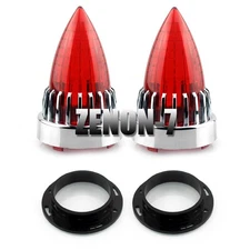3 1/4'' Bullet Turn Signal Light Lens Cover Bezels Trim For Harley Touring 86-17