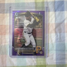 2025 Bowman Chrome - Prospects Johan De Los Santos Purple Pulsar Refractor /250