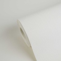 Einfarbige Vliestapete Mit Mattem Finish Und Feiner Textilstruktur – Weiß