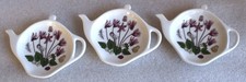 3 Portmeirion Botanic Garden Teabag / Spoon Rests Floral w/ Butterflies