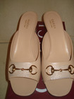 100% AUTH WOMEN GUCCI PINK NUDE PATENT LADY HORSEBIT SANDALS/HEELS EU 42/US 12 — photo 7