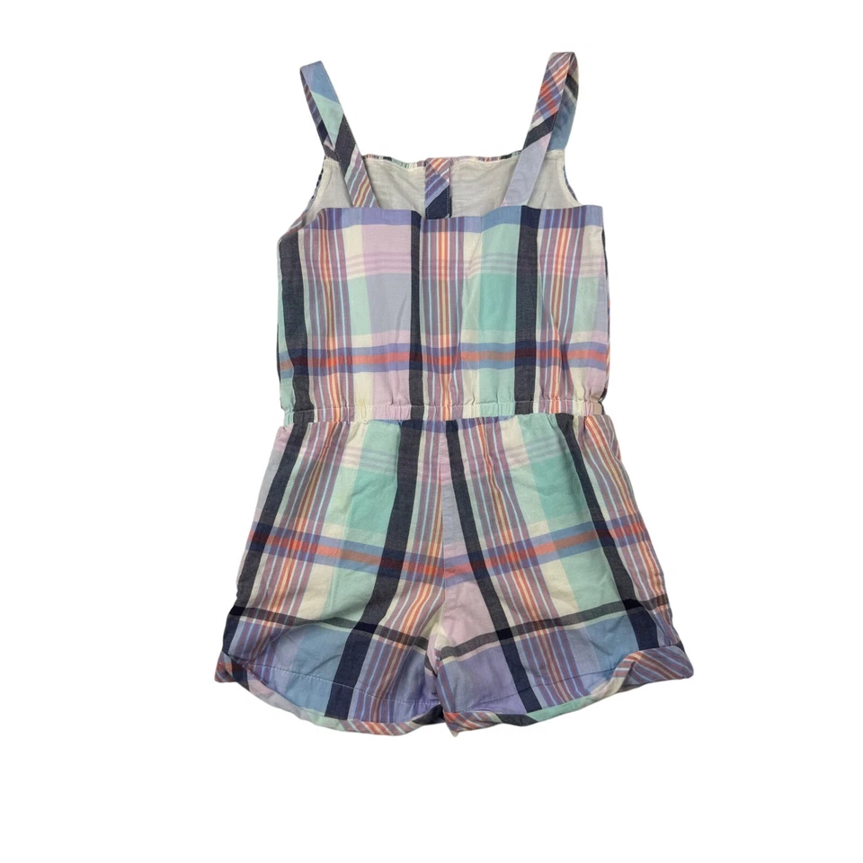 Gymboree Girls Plaid Romper Jumpsuit Size 4 Sleeveless - Image 2 of 4