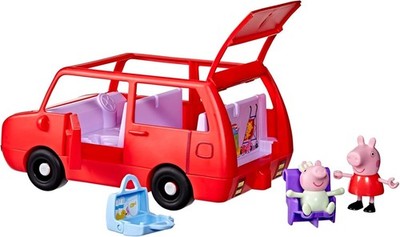 Peppa's Big Family Car with 2 Figures (Fits 5), Toy Car Playset for