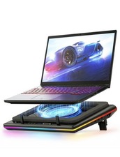 llano V12 RGB Gaming Laptop Cooling Pad Turbofan Cooler 15.6-19in 3 Port USB