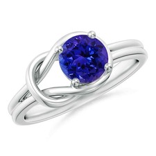 Blue Sapphire Gemstone 925 Silver Birthday Easter Solitaire Ring Jewelry