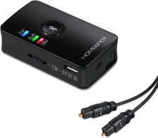 HomeSpot Bluetooth 5.3 Transmitter Adapter for TV Audio Optical aptX Low Latency