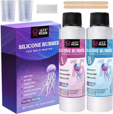 LET'S RESIN 230G Silicone Mould Making Kit, Translucent Silicone Rubber, 1:1