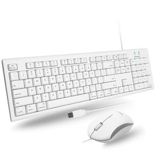 Juego De Teclado Y Mouse Alambrico Ergonomico Con Teclado Numerico De Lujo