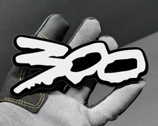 2PC(pair)300 Drip Car Emblem Fender Badges White/Black Aggressive Custom Design