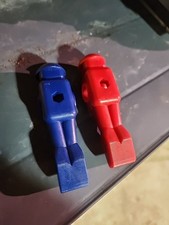 Lot of 2 Dynamo Style Foosball Men Players 1 Red 1 Blue