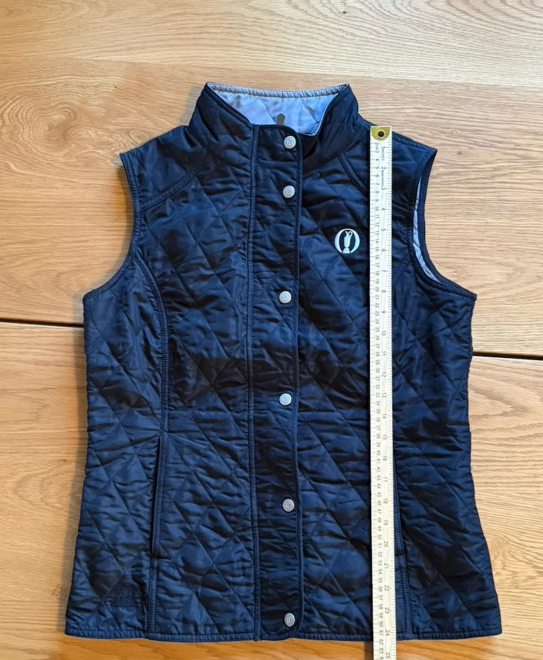 Kate Lord 背心全拉链绗缝女式中号黑色高尔夫泡菜网球 — 第 4/4 张图片